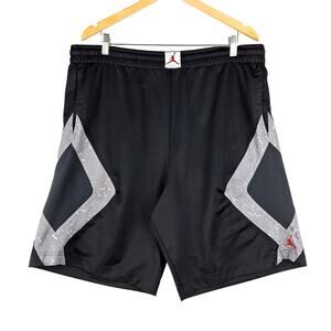 Air Jordan Shorts Mens XL Black Jumpman Flight Basketball Drawstring Baggy Gym